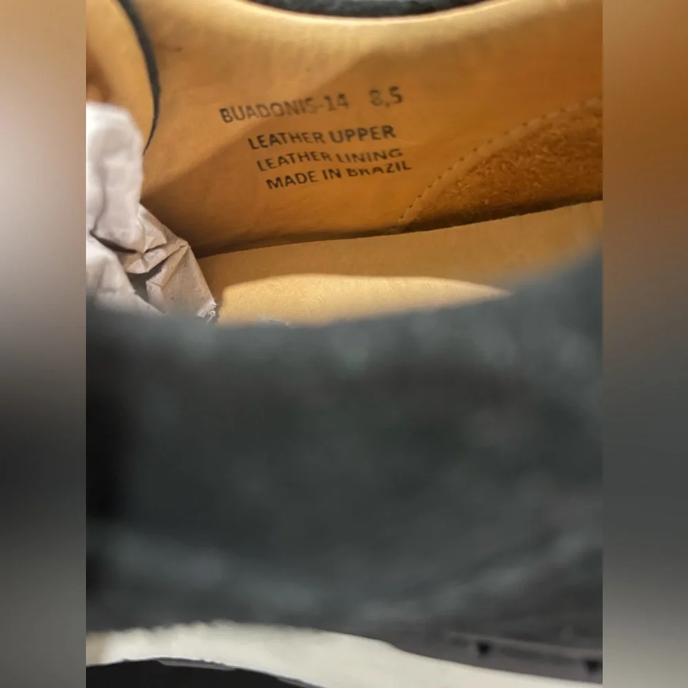 Brothers United Men's Leather Made in Brazil Trainer Sneaker shoes black NEW - Picture 5 of 5